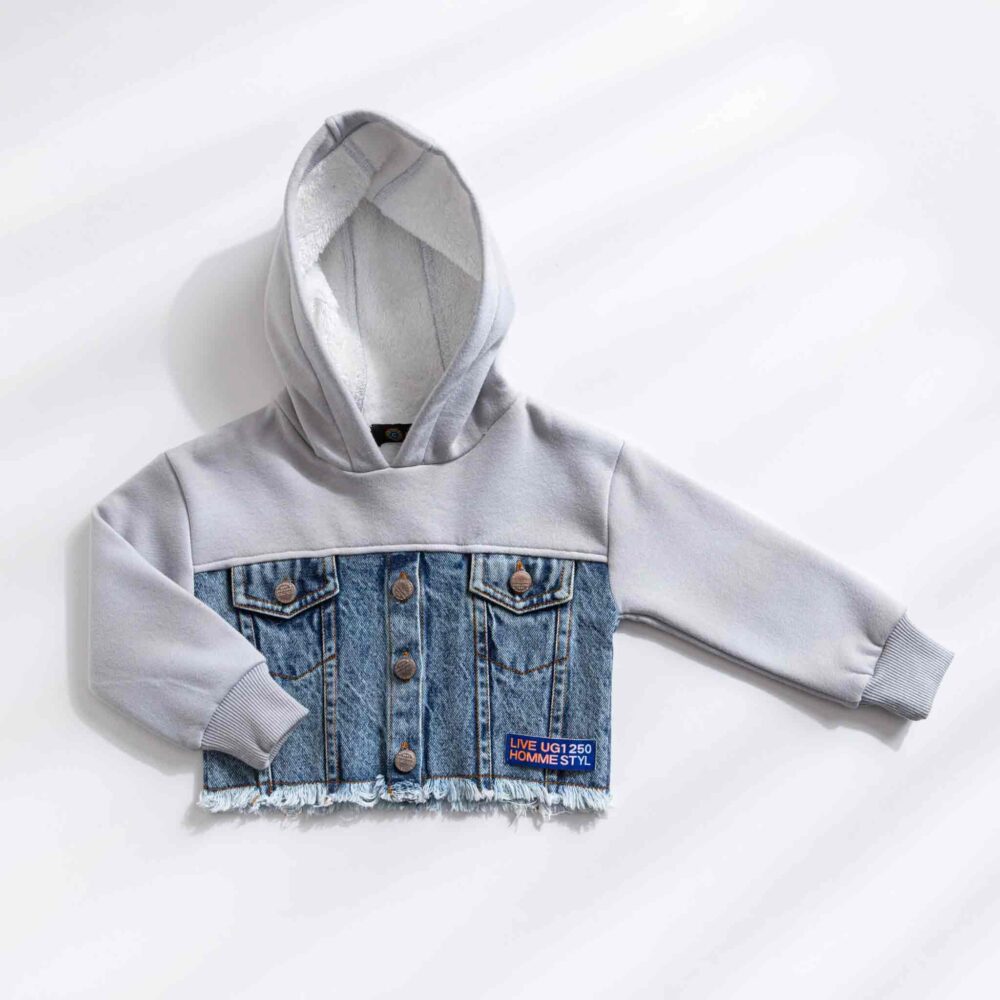 Denim Fusion Hoodie - Image 3